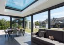 Moderne zwarte veranda maldegem binnen