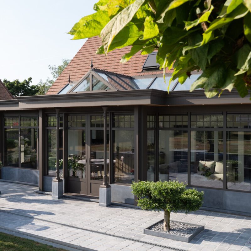 Landelijke orangerie veranda roeselare buiten