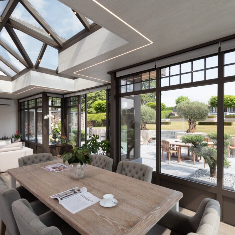 Landelijke orangerie veranda roeselare eetkamer