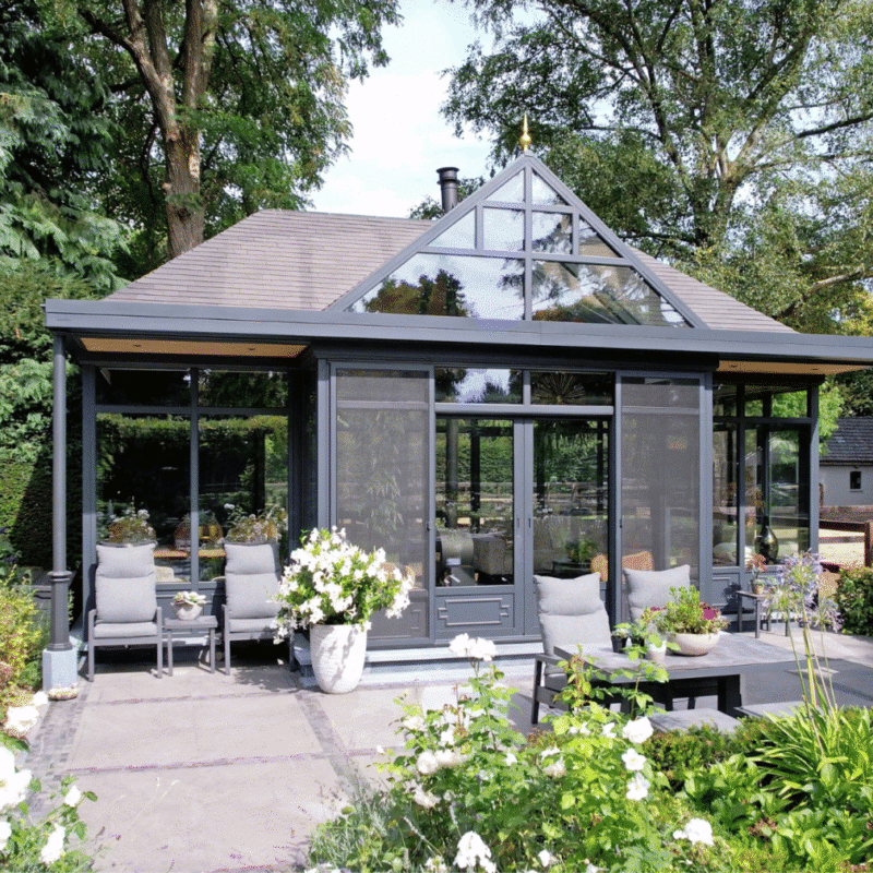 Landelijke tuinkamer veranda Bennekom Nederland 15