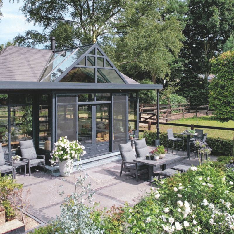 Landelijke tuinkamer veranda Bennekom Nederland 16