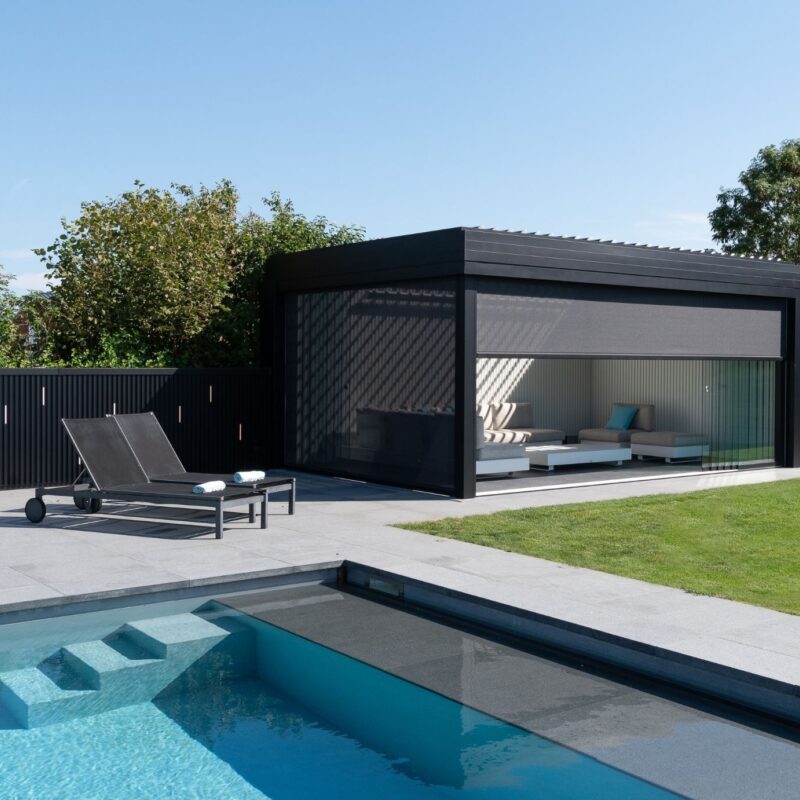 Moderne aluminium poolhouse veranda deinze 12