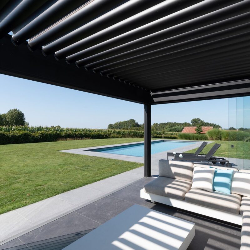 Moderne aluminium poolhouse veranda deinze 5