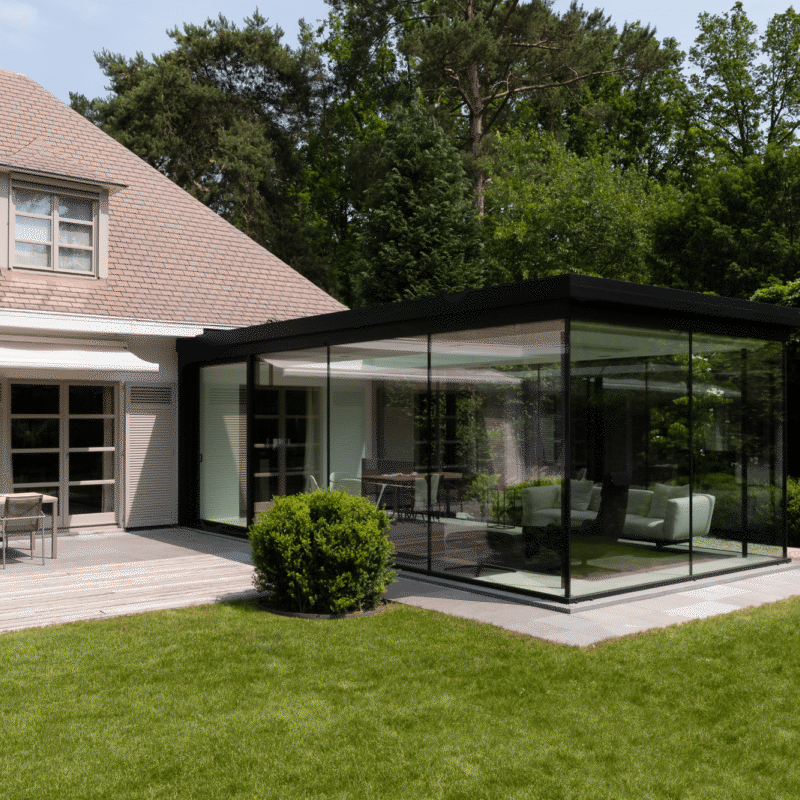 Moderne steel look veranda in Kruishoutem6