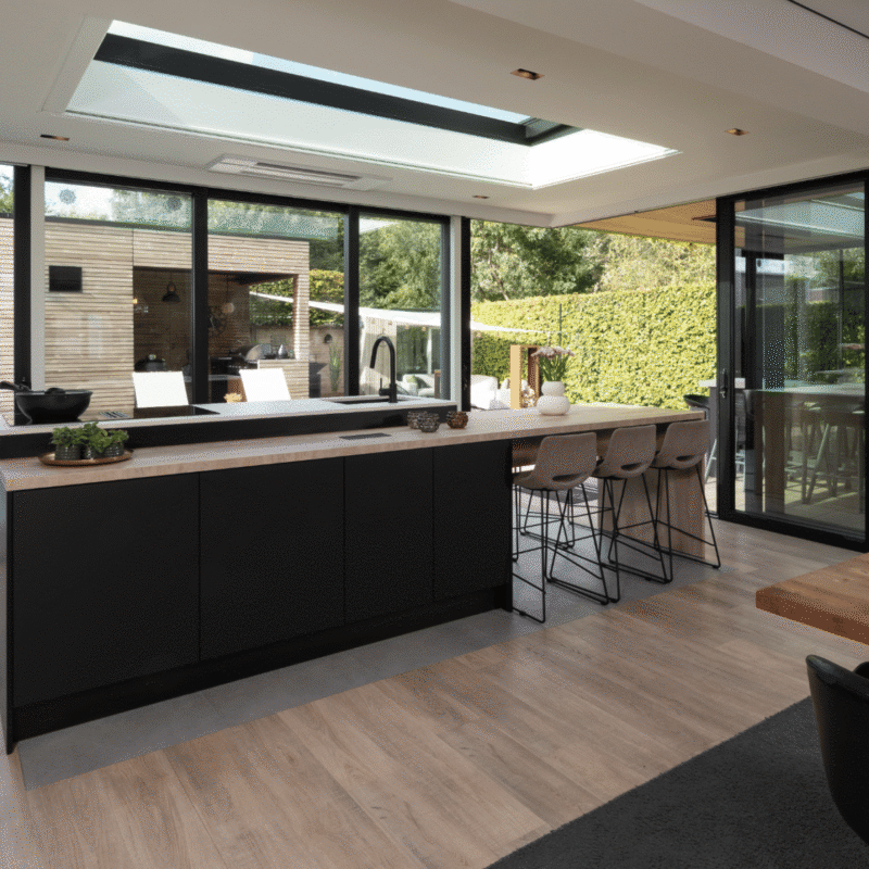 Moderne veranda aanbouw keuken Erembodegem Aalst 1