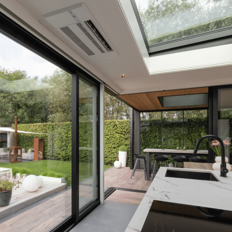 Moderne veranda aanbouw keuken Erembodegem Aalst 2