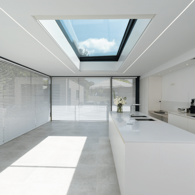 Moderne veranda keuken in Gent 4