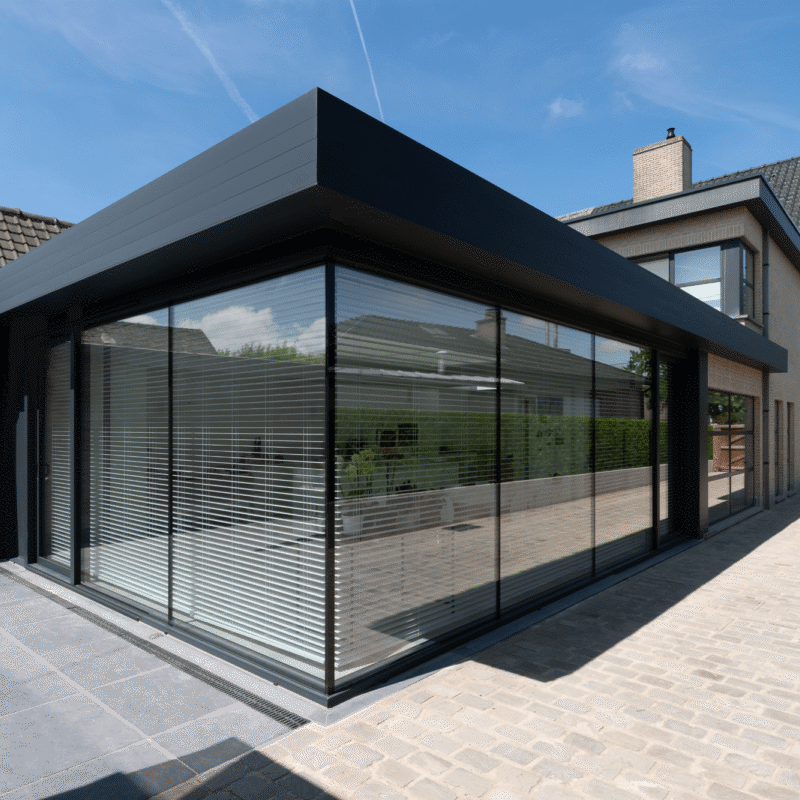 Moderne veranda keuken in Gent 6