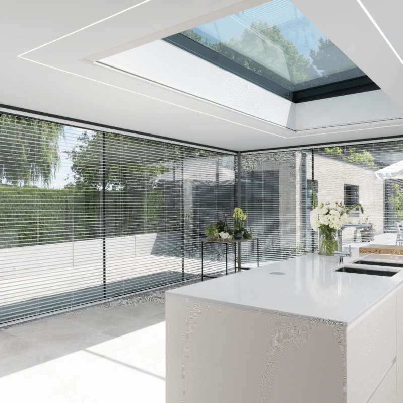 Moderne veranda keuken in Gent