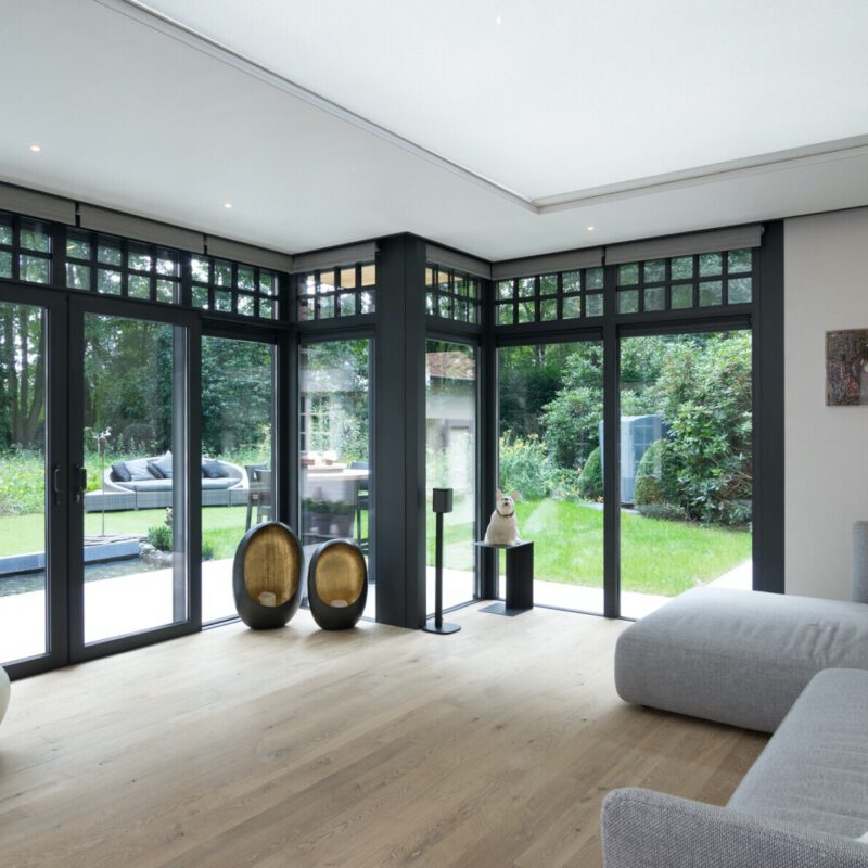 VDB landelijke aanbouw veranda aalter parket vloer