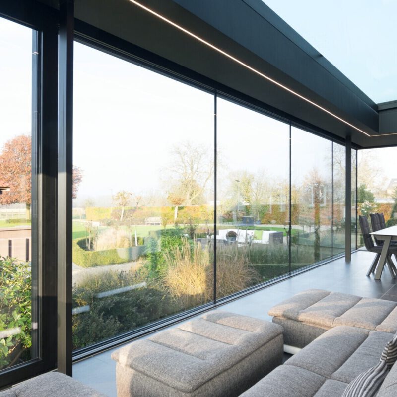 VDB moderne aanbouw veranda namen met led lichtstrip