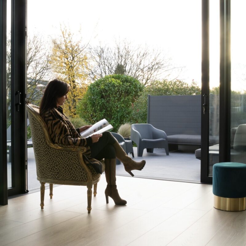 Veranda aanbouw met openschuivende hoek 1