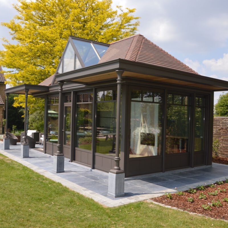 Veranda voor poolhouse te denderbelle 10