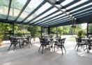Horeca veranda met glazen dak en glazen terraswanden 6
