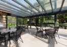 Horeca veranda met glazen dak en glazen terraswanden 7