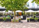 Horeca veranda voor Hotel Portinari in Brugge buiten terras overdag