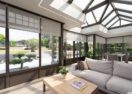 Landelijke orangerie veranda roselare binnen rolgordijnen
