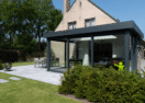 Moderne aluminium veranda in Zedelgem