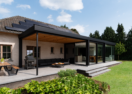 Moderne zwarte veranda aanbouw in Lokeren 2