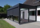 Modere zwarte veranda Maldegem screens