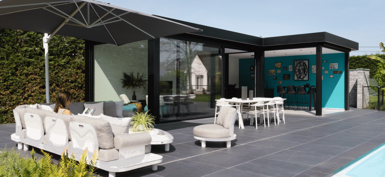 Modern aluminium poolhouse Puurs Sint Amands 6