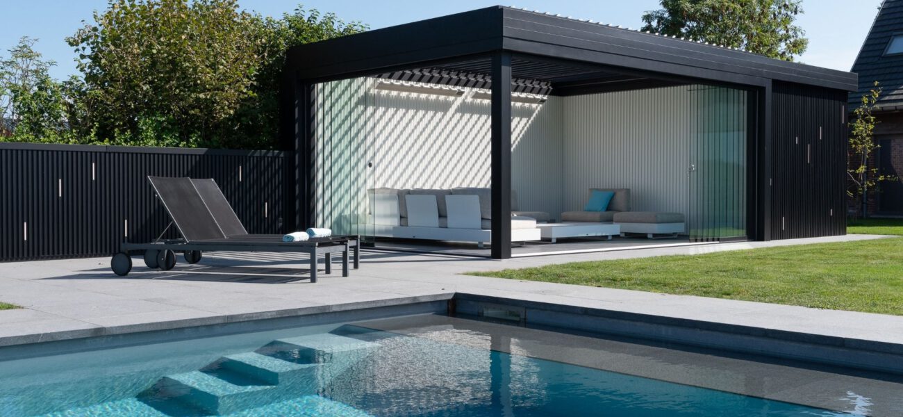 Moderne aluminium poolhouse veranda deinze 4