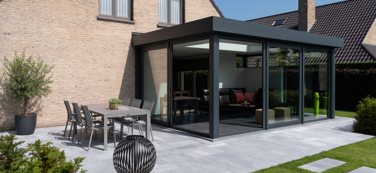 Moderne aluminium veranda in Ninove 5