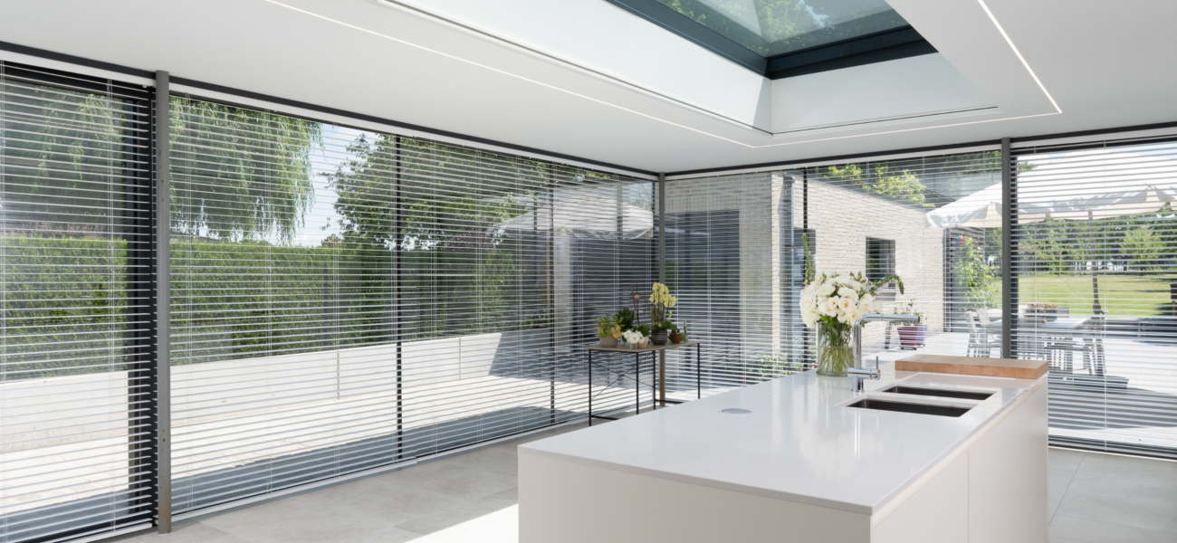 Moderne veranda keuken in Gent
