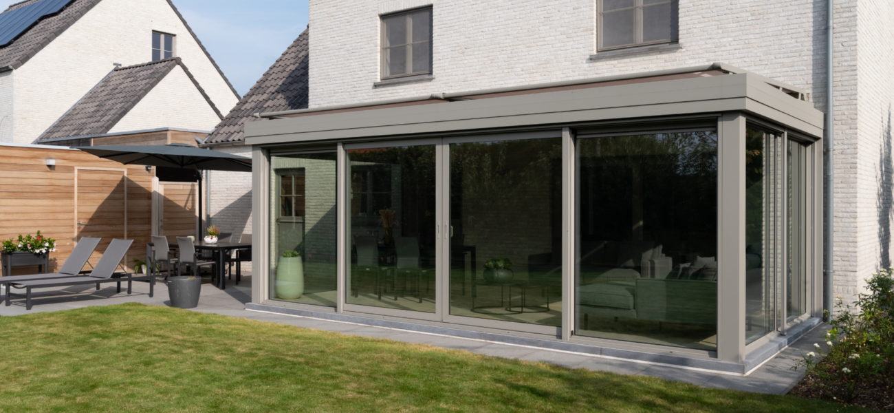 Veranda in landelijke stijl in Aalst 6