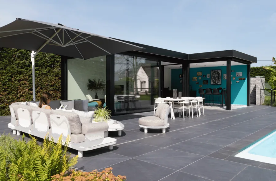 Modern aluminium poolhouse Puurs Sint Amands 6