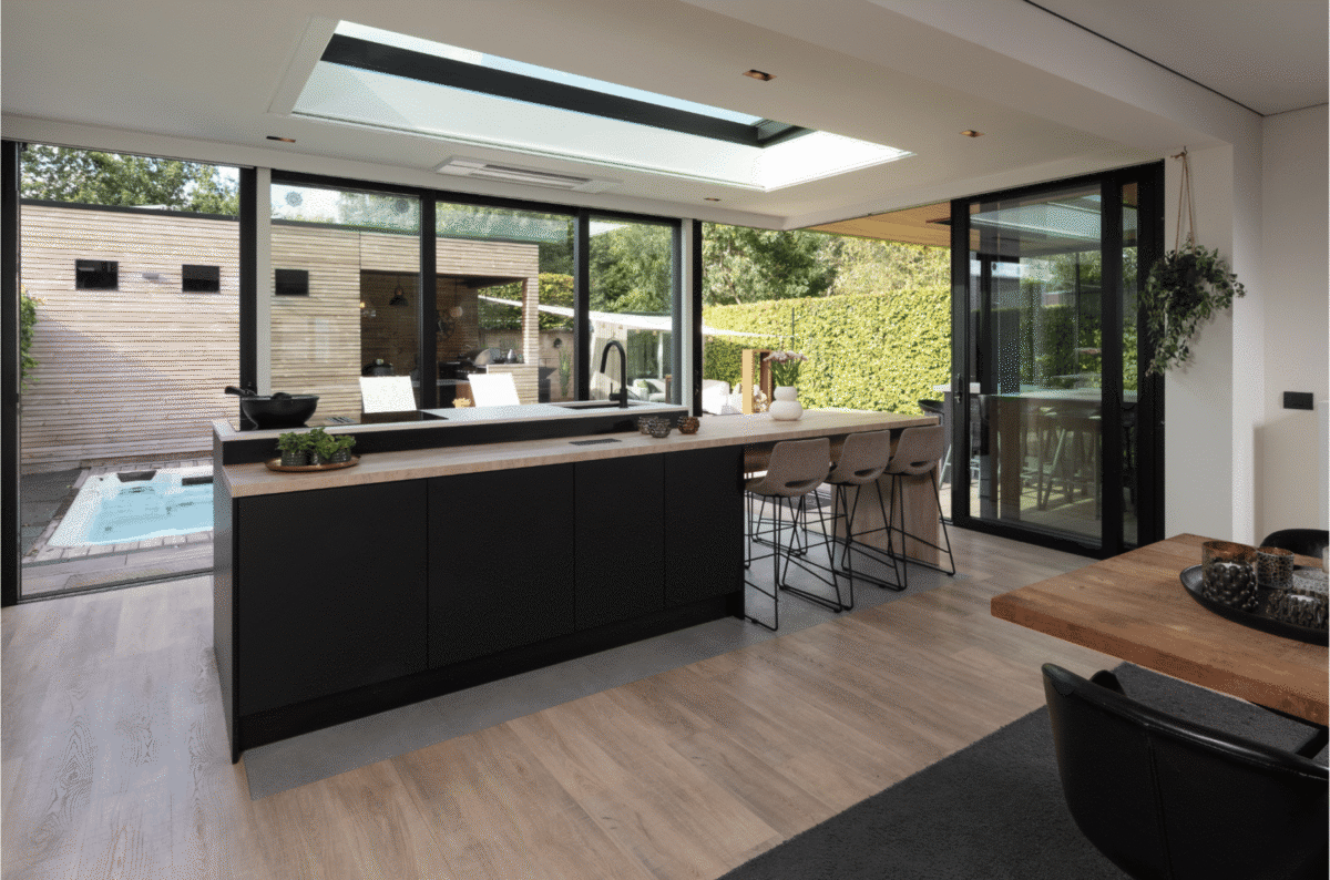 Moderne veranda aanbouw keuken Erembodegem Aalst 1