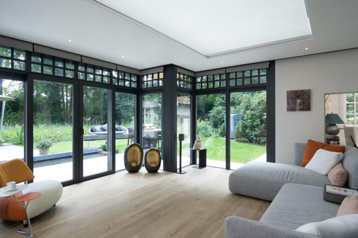 VDB landelijke aanbouw veranda aalter parket vloer