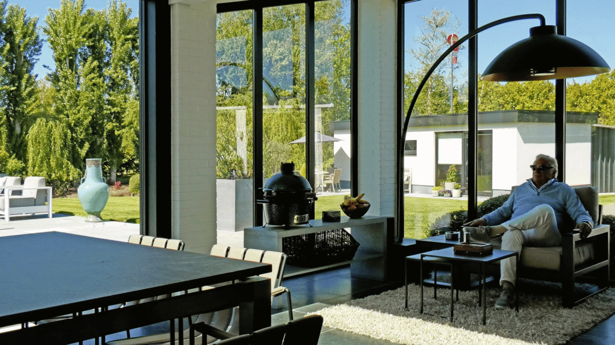 Van Der Bauwhede aanbouw veranda met terrasoverkaping Gene in Mechelen