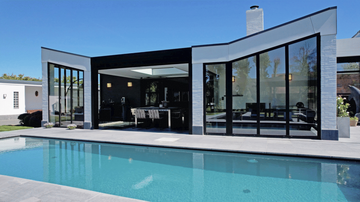 Van Der Bauwhede aanbouw veranda met terrasoverkapping in Mechelen