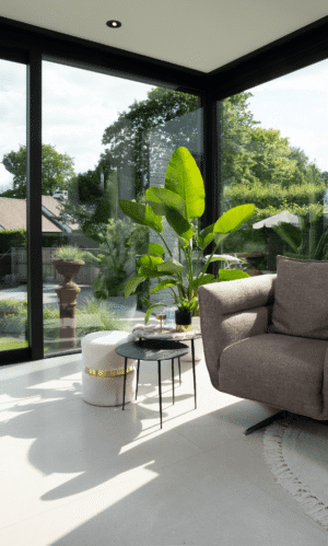 Moderne veranda aanbouw keuken en eetplaats in Brugge door Van Der Bauwhede